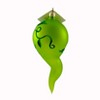 Laved Italian Ornaments 6.5 Inch Pumpkin Ghost With Leaves Halloween Tree Ornament , Halloween Carved (PC) - 2 of 2