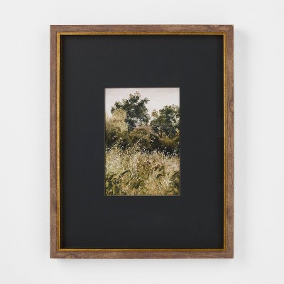 11"x14" Forest Landscape Framed Wall Art - Threshold™ designed with Studio McGee: Modern Decor, Polystyrene Gold Frame