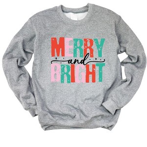 Simply Sage Market Women's Graphic Sweatshirt Merry and Bright Colorful - 1 of 4