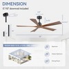 Airsurfer 52-Inch Black Ceiling Fans with Remote No Light - 4 of 4