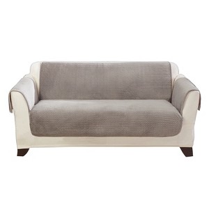 Elegant Pick Stitch Loveseat Furniture Protector Silver Plate - Sure Fit