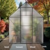CAVINAS Polycarbonate Greenhouse with UV Protection Walk-in Storage Shed with Adjustable Vent Window - 4 of 4