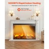 VEVOR Electric Fireplace Insert,40in Recessed and Wall Mounted ,8h Timer & Remote Control, Indoor Heater w/750W/1500W Dual Heating Modes,5000BTU Black - 3 of 4