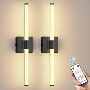 YANSUN 24 in. Black 1-Light LED Wall Sconce Set£¬Vanity Light Bar for Bedroom and Bathroom - 1 of 1