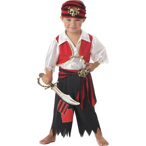 Halloween Express Toddler Boys' Matey Ahoy Pirate Costume - 3T-4T - Red - 1 of 2