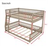 RISOKEYS Full XL Over Queen Bunk Bed - Wooden Bunk Bed with Inclined Ladder, No Box Spring Needed for Dormitory and Bedroom - Walnut - 3 of 4