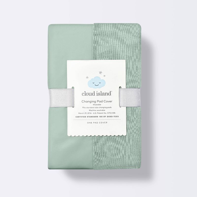 Wipeable Changing Pad Cover - Solid Sage Green - Cloud Island&#8482;, 4 of 5