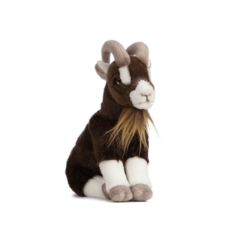 Living Nature Brown Goat Sitting Plush Toy, 1 of 3