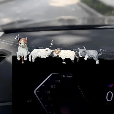 TruAIR Cat Car Dashboard Decorations (4-Pack)