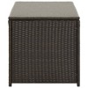 vidaXL Outdoor Storage Box Brown Polyethylene rattan, Powder-coated steel - 3 of 4
