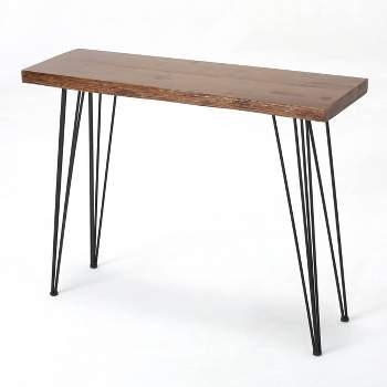 Chana Industrial Live Edge Rectangular Bar Table Natural - Christopher Knight Home