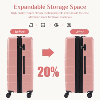 Grungis 28Inch Hardside Luggage Set with Spinner Wheels Expandable,Lightweight Suitcase Luggage with TSA Lock Hard Shell Lightweight Roller