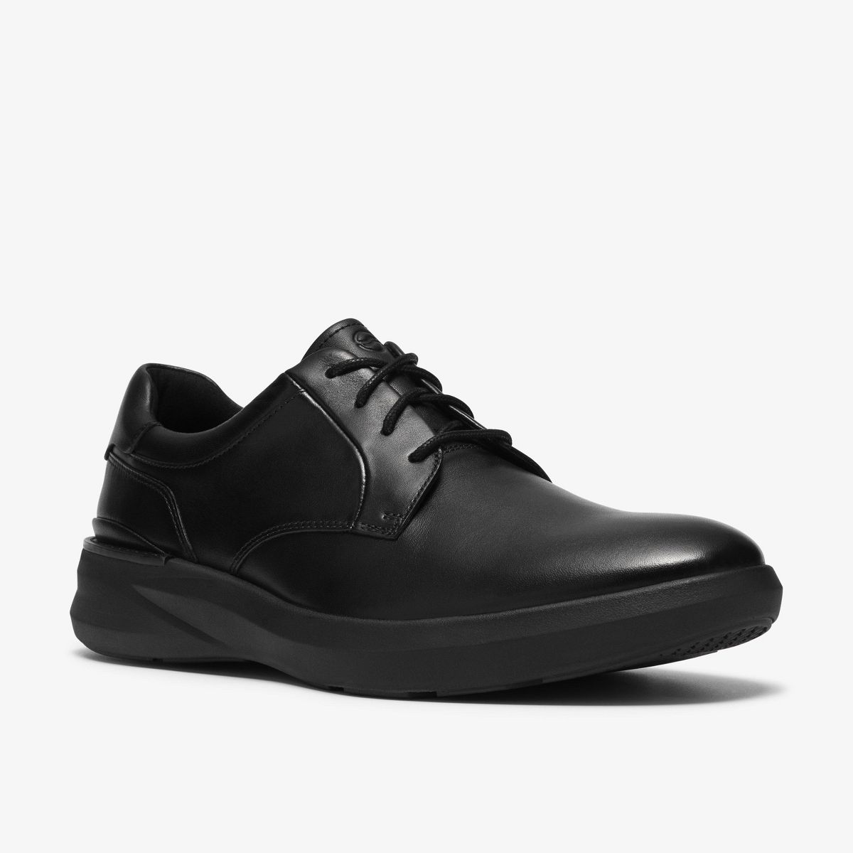 Clarks Mens Code Hybrid Plain Black Smooth Shoes - thumbnail 4
