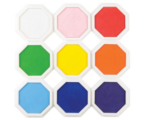 Kaplan Early Learning Company Jumbo Stamp Pads  - Set of 9