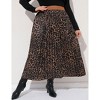 Coolmee Womens Plus Size Maxi Skirt Long Shirring Pleated Skirts Elastic High Waisted A Line Skirts - 2 of 4