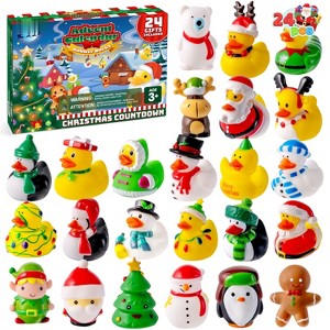 Joyfy 24-Day Countdown Christmas Advent Calendar with 24 Unique Rubber Ducks | Christmas Party Favors, Stocking Stuffers & Gifts for Boys and Girls - 1 of 4