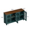 CAVINAS European Antique Style Sideboard Cabinet with 4 Transparent Glass Doors,Accent Cabinet with Storage for Kitchen,Dining Room - 4 of 4