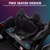 24V Kids UTV Off-Road, 4x4 Electric Truck w/Sunshade, Remote, LED Lights, Shock Absorber, Horn & Music Player - 4 of 4