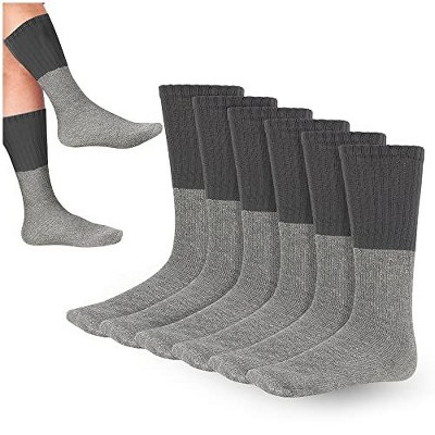 Ladies Wool Blend Thermal Boot Socks – Mid Calf Hiking Ski Winter (6 Or 12 Pairs)