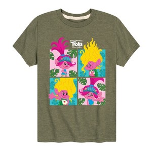 Boys' - Trolls - Poppy and Viva Grid Short Sleeve Graphic T-Shirt - 1 of 4