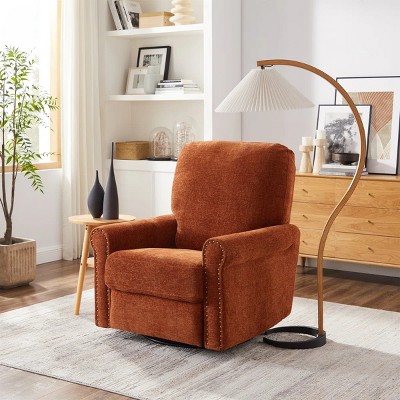 Nebula Vortex Upholstered Modern & Comfortable 360 Degree Swivel Rocker Manual Recliner Chair