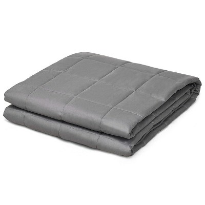 Costway 7/12/15/17/20/22/25 lbs Weighted Blankets Full /Queen/King Size 100% Cotton w/ Glass Beads Dark Grey