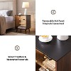 Crystal Modern Bedside Table with 3 Color LED Lighting,  Nightstand with 2-tier Glass Storage Shelf for Bedroom, Indoor Furniture - The Pop Home - image 3 of 4