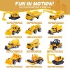 Skirfy 33 in 1 Diecast Construction Vehicle Set Play Vehicles with Sounds and Lights, Metal Alloy Car Carrier Truck, Birthday Gifts  Yellow - 3 of 4