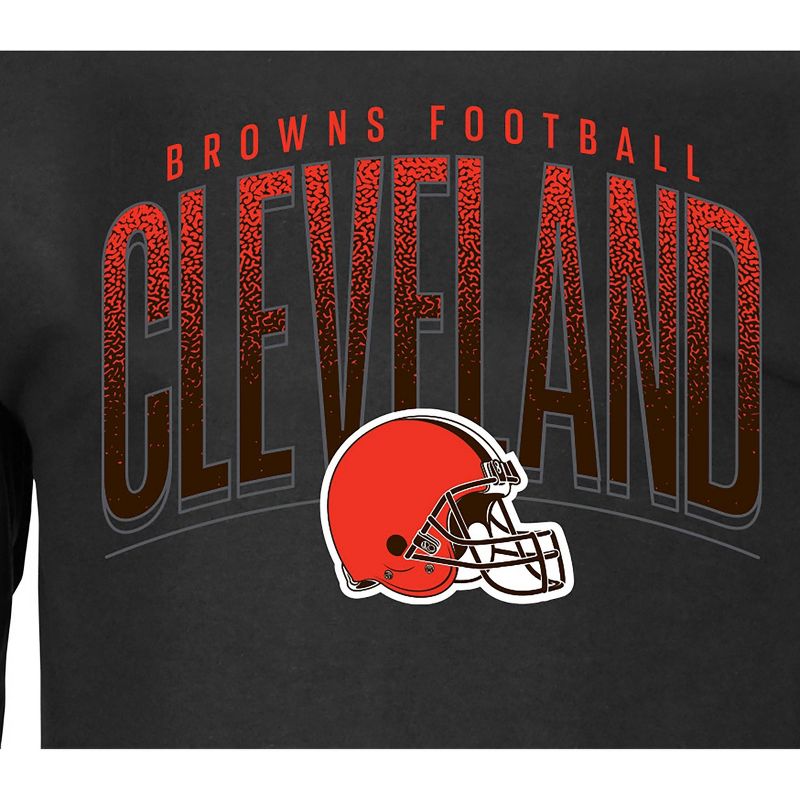 NFL Cleveland Browns Men's Big & Tall Long Sleeve Cotton Core T-Shirt, 3 of 4