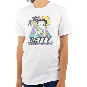 Betty Boop Surfing Beach Vacation Womens Graphic T Shirt Tees Brisco Brands - 1 of 4
