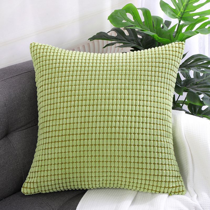 PiccoCasa Throw Pillow CoverVelvet Cushion Cover Comfortable Soft Corduroy Corn Striped Pillow Case, 4 of 7