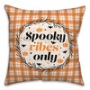 Creative Products Spooky Vibes Only Plaid 18 x 18 Spun Poly Pillow - 2 of 3
