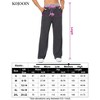 Womens Wide Leg Pants Drawstring Workout Sweat Pants for Women Comfy High Waist Pajama Legging with Pockets - 4 of 4