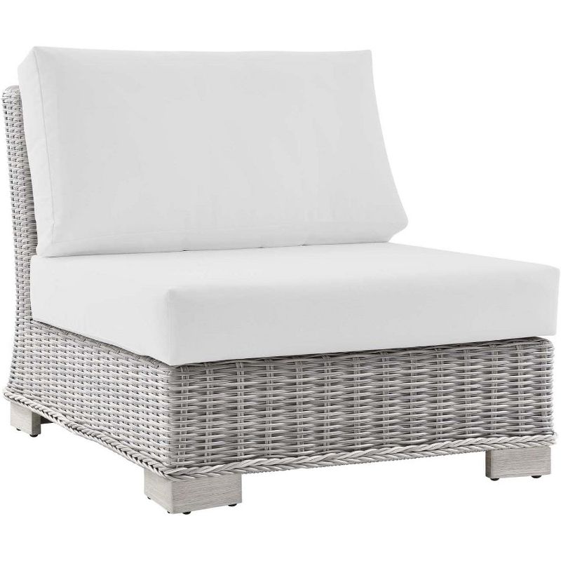 Modway Conway Outdoor Patio Wicker Rattan Armless Chair, 1 of 8