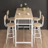 5-Piece Bar Height Dining Set with 4 Chairs and Storage Space - 2 of 4
