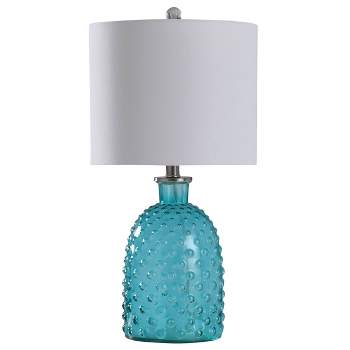 Cerulean Glass Blistered Glass Table Lamp - StyleCraft