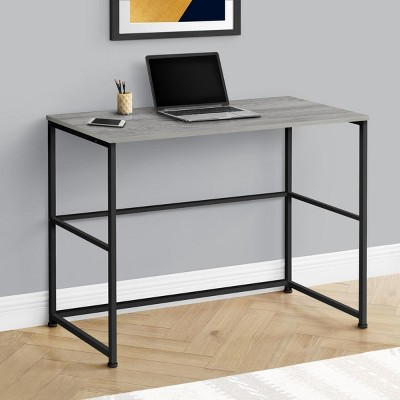 INFURNIC Desks Modern Computer Desk Writing Workstation with Storage Drawers and Metal Legs for Home Office, Grey, 40"*19"*30"