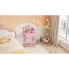 Kids Vanity Set with Lights, Bear-Shaped Make Up Vanity Desk with Mirror&Stool, Wooden Princess Toddler Make Up Table Set for Little Girls - 3 of 4
