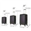 BEAFUP 3-Piece Hard Shell Soft Edge Rotating Wheel Luggage Set, 360 Degree Rotating Four-Wheel Luggage Compartment,Lightweight, Plus Hiking Bag,Black - 3 of 4