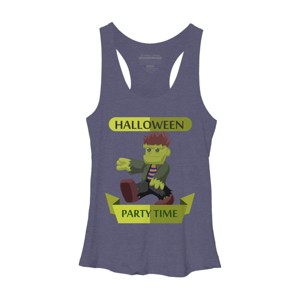 Women's Design By Humans Happy Halloween gift for kid cute Frankenstein By thientd87 Racerback Tank Top - 1 of 3