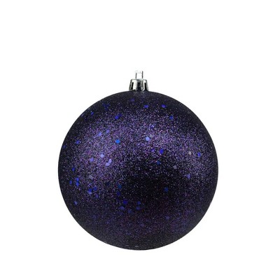 Northlight 4" Shatterproof Holographic Glitter Christmas Ball Ornament - Blue