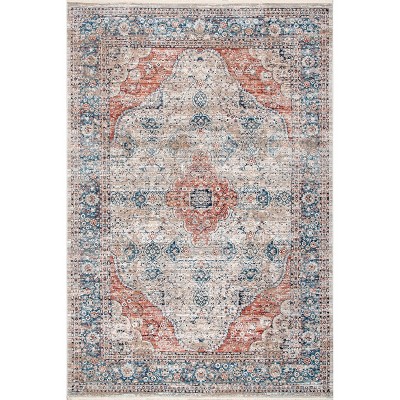 Elegant Black Synthetic 4' x 6' Stain-Resistant Area Rug
