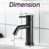 JANSNO Modern Single Hole Bathroom Sink Faucet with Water Supply Hoses - 4 of 4