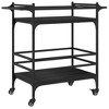 vidaXL Kitchen Trolley Black 32.3 in.x15.7 in.x30.9 in. Engineered Wood - 2 of 4