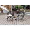 Sol Living 3 Piece Wicker Patio Bistro Set Patio Furniture Sets - Mocha - 4 of 4