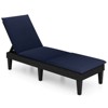 Tangkula 2PCS Patio Lounge Chair Recliner Chair w/ 3-Position Adjustable Backrest & Cushion Black & Blue - 3 of 4