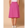 INSPIRE CHIC Women's Casual Elastic Waist Peasant A-Line Midi Skirts with Pockets - 4 of 4