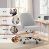 CAVINAS Armless Home Office Desk Chair with Wheels, Adjustable Swivel Task Chair, Ergonomic Office Chair, Computer Chair Vanity Chair - 3 of 4