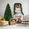 Tangkula 6'Pre-Lit Fiber Optic Artificial PVC Christmas Tree w/ Metal Stand (Indoor/Outdoor) - 2 of 4