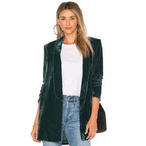 Clearlove Women's Long Sleeve Blazer Open Front Cardigan Jacket Work Office Blazer Dark green L - 1 of 4